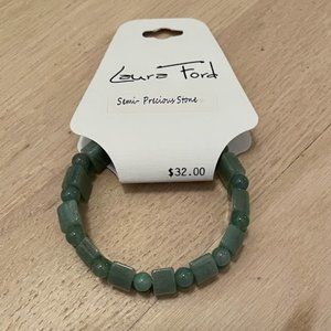 NWT Laura Ford Semi Precious Stone Stretch Bracelet